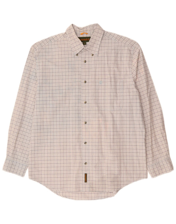 TIMBERLAND Mens Shirt Large Grey Check Cotton