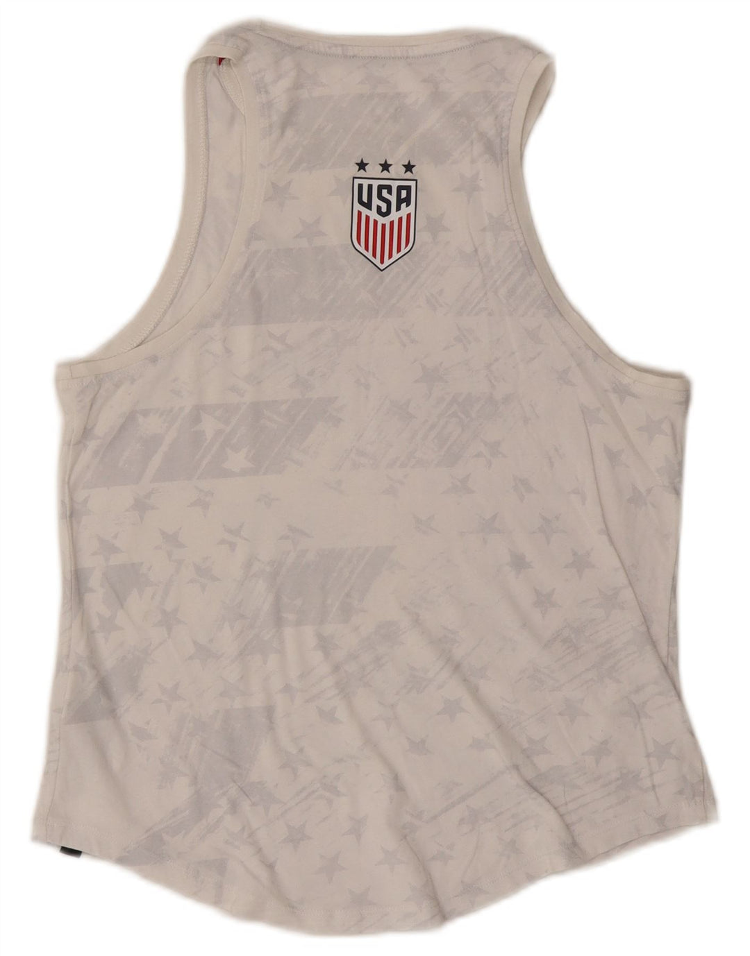 Nike Womens Graphic Vest Top UK 12 Medium White Cotton