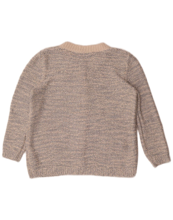Marks & Spencer Womens 3/4 Sleeve Cardigan Sweater UK 14 Large Blue Cotton