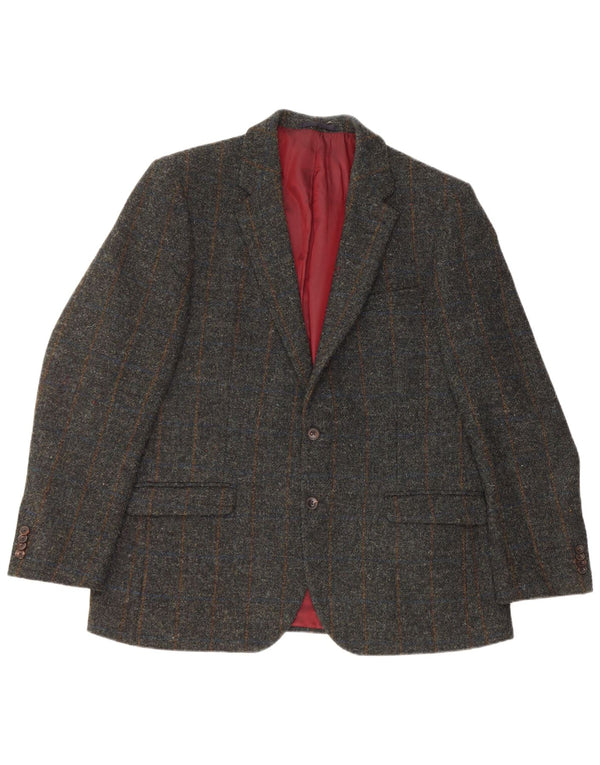 MARKS & SPENCER Mens 2 Button Blazer Jacket EU 54 2XL Green Check New Wool