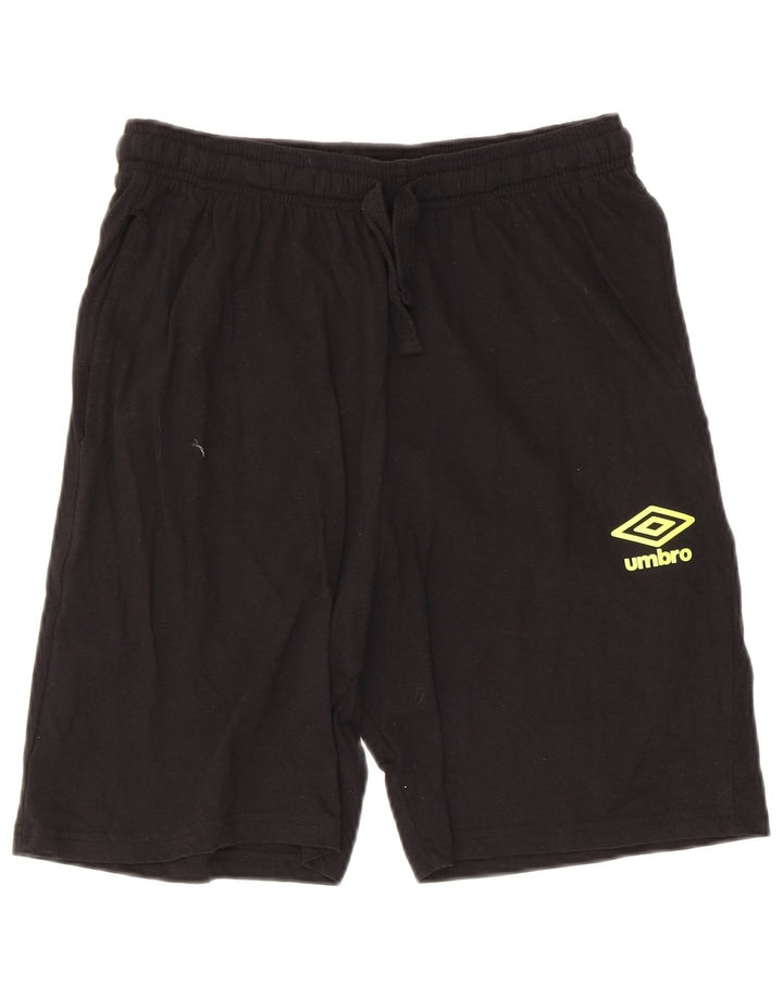 Umbro Mens Graphic Regular Sport Shorts Medium Black Cotton