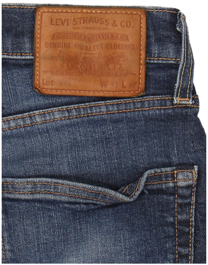 LEVI'S Mens 512 Slim Jeans W31 L32 Navy Blue Cotton