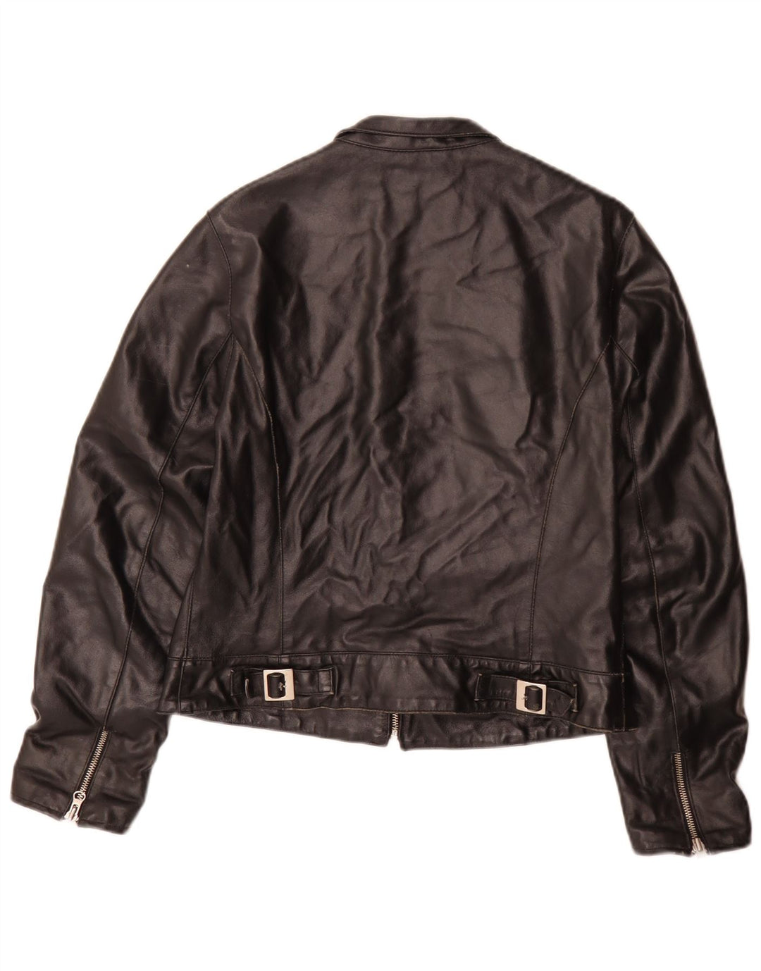 Vera Pelle Womens Leather Jacket IT 44 Medium Black