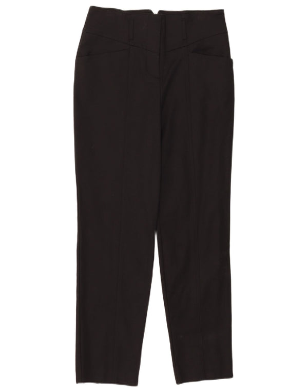 Boden Womens High Waist Tapered Casual Trousers UK 10 Small W30 L28 Black