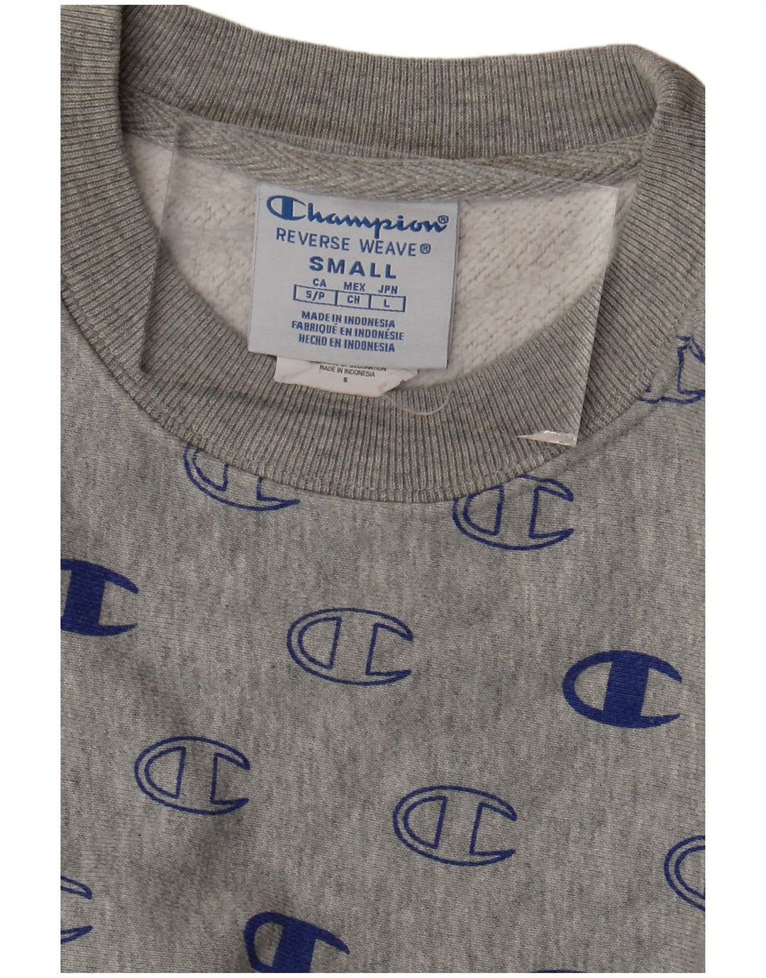 CHAMPION Womens Reverse Weave Oversized Sweatshirt Jumper UK 10 Small Grey