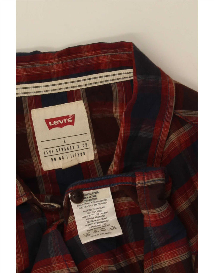 Levi's Mens Shirt Large Multicoloured Check Cotton
