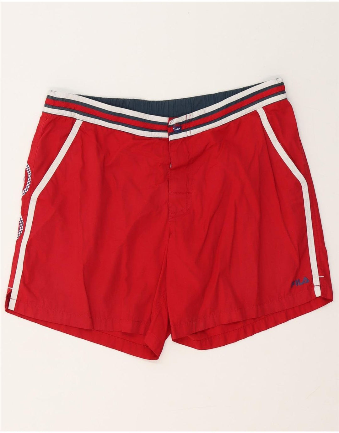 FILA Womens Graphic Swimming Shorts UK 18 XL  Red Polyester