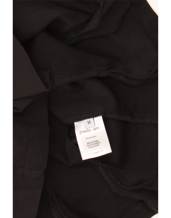 Peachy Den Womens Crop Cami Top UK 12 Medium Black Cotton