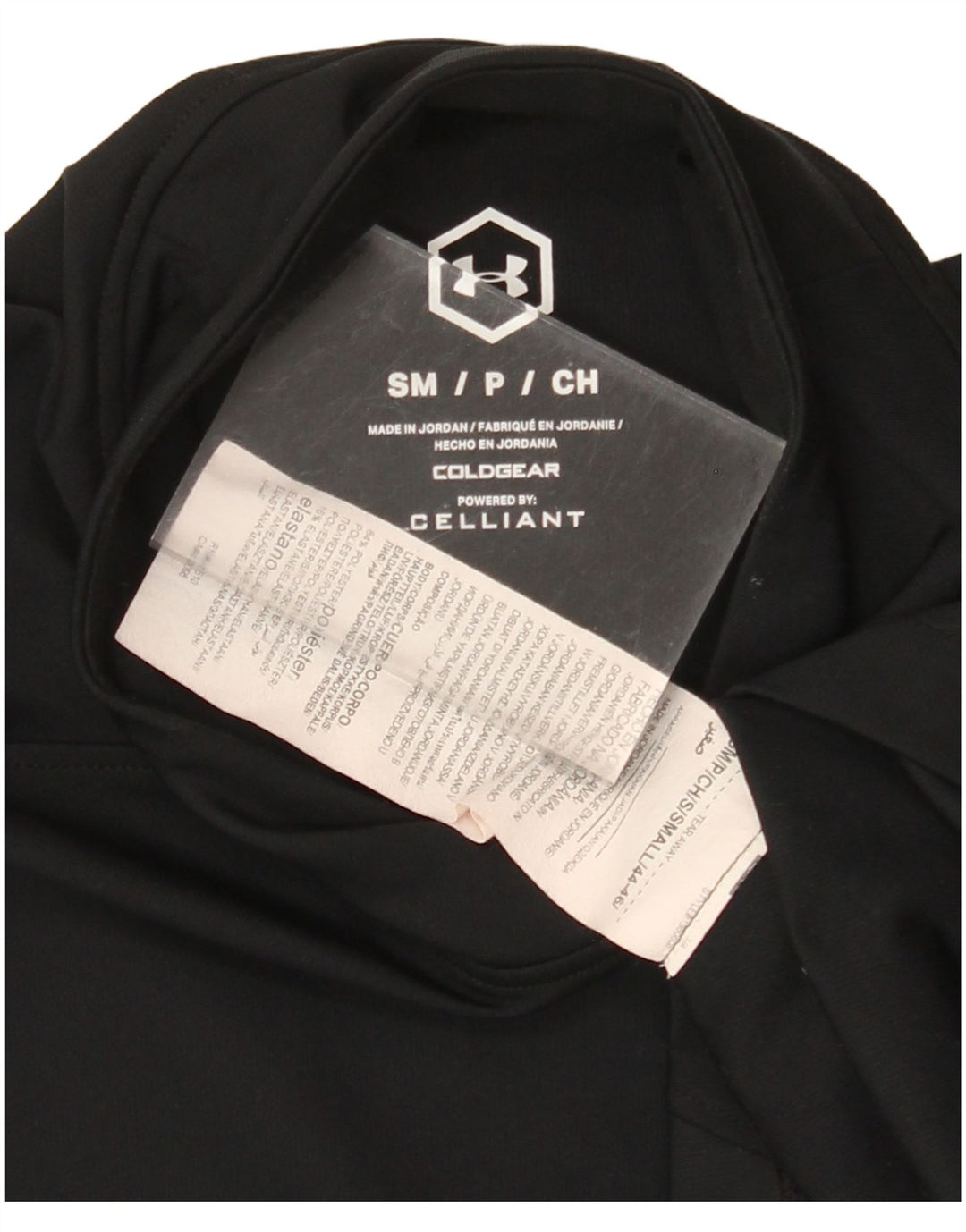 UNDER ARMOUR Mens Cold Gear Top Long Sleeve Small Black Polyester