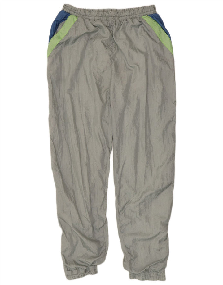 Vintage Mens Full Tracksuit Large  Grey Colourblock Nylon
