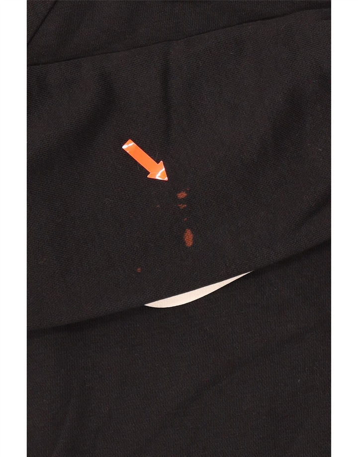 NIKE Womens Graphic Sweatshirt Jumper UK 14 Medium Black Cotton