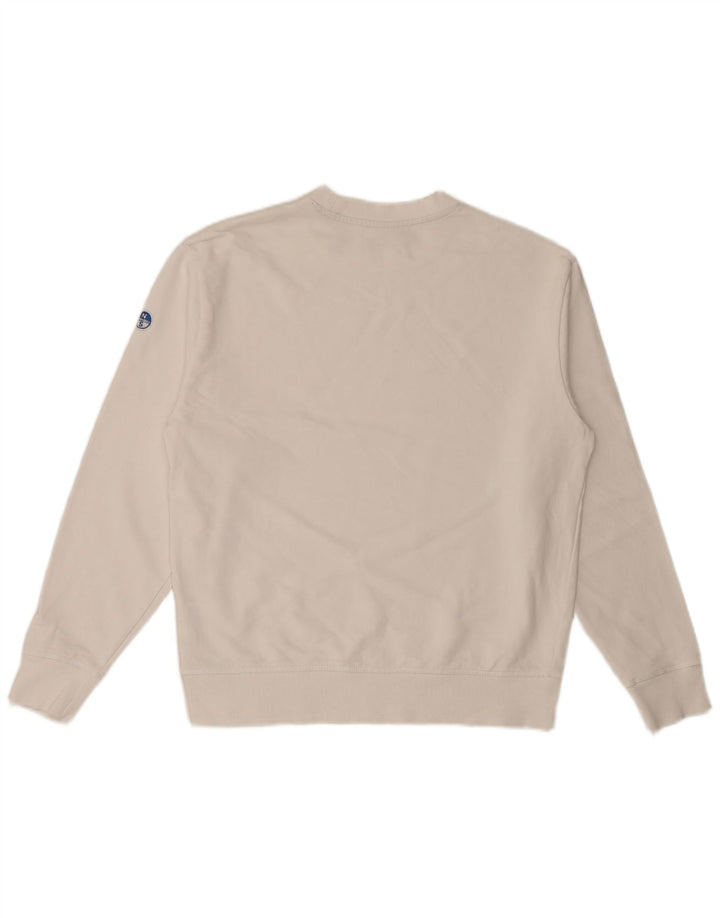 North Sails Mens Graphic Sweatshirt Jumper Small White Cotton