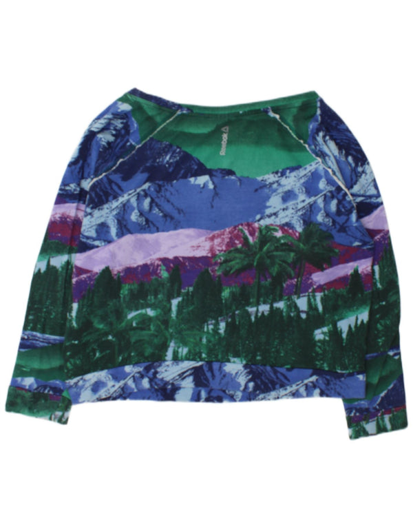 Reebok Womens Graphic Sweatshirt Jumper UK 16/18 Large Multicoloured