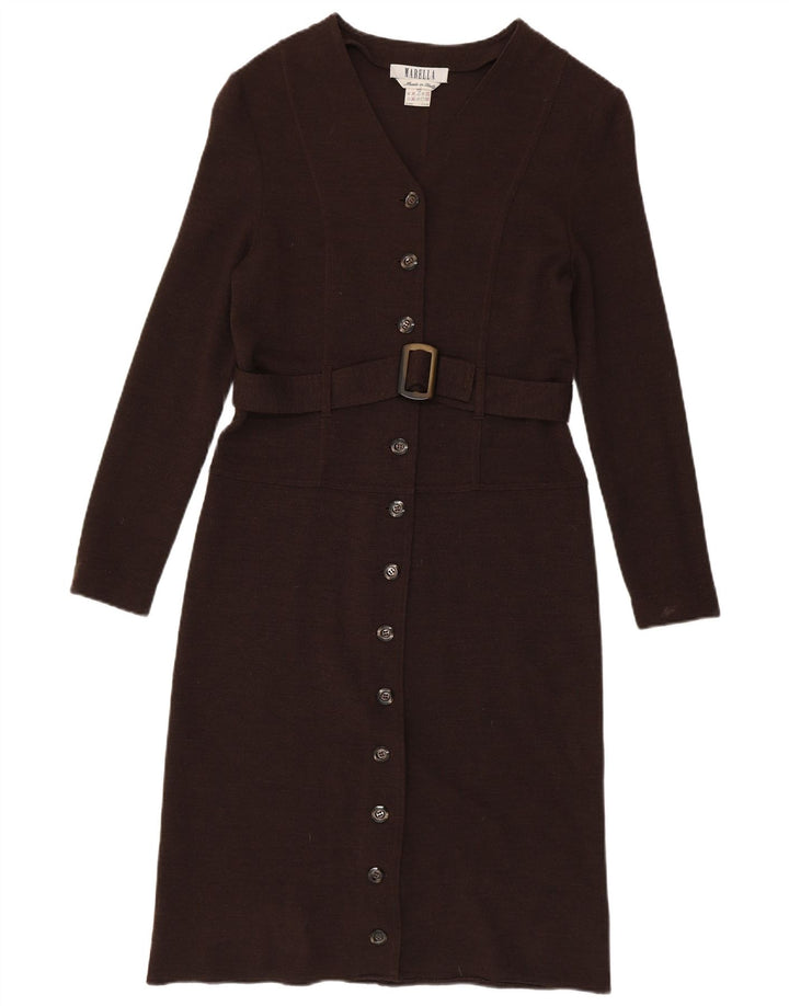 Marella Womens Jumper Dress IT 44 Medium Brown