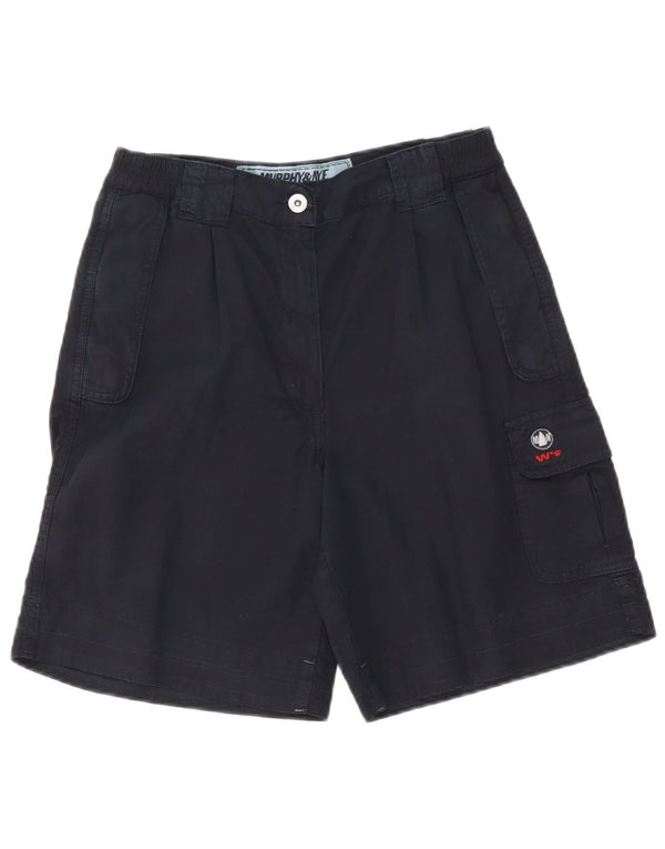 Murphy & Nye Mens Cargo Shorts W30 Medium Navy Blue Cotton
