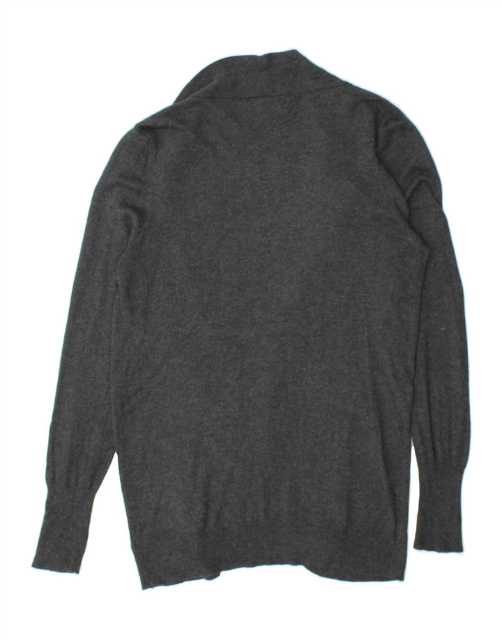 MOSSIMO Womens Longline Cardigan Sweater UK 12 Medium Grey Nylon Vintage Mossimo and Second-Hand Mossimo from Messina Hembry 
