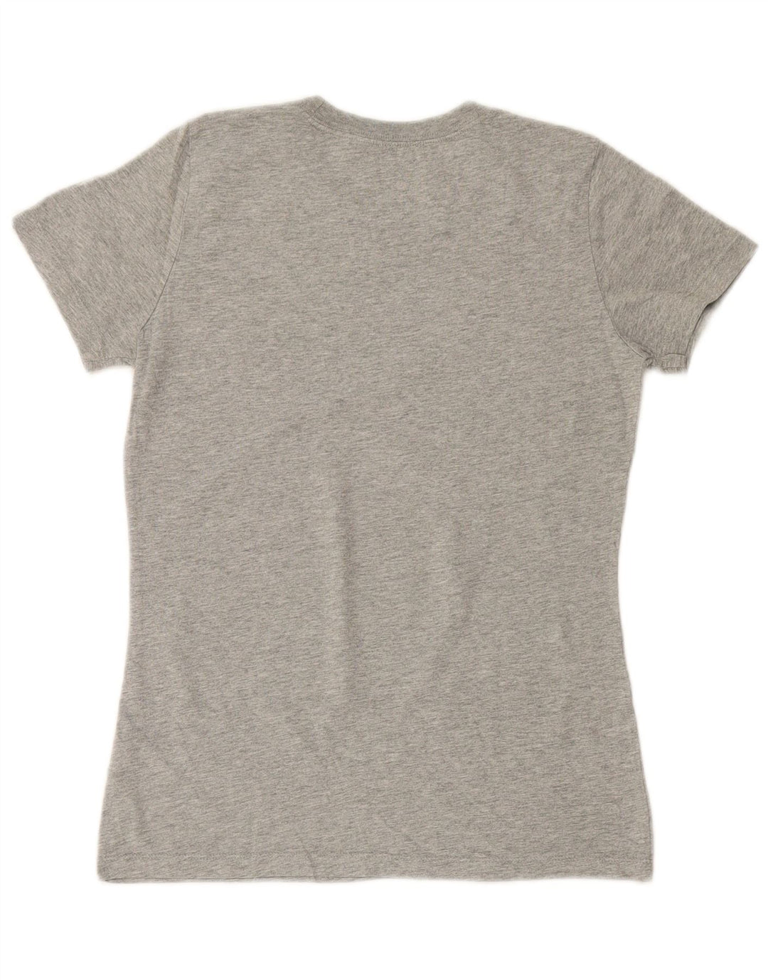 NIKE Womens Graphic T-Shirt Top UK 6 XS Grey Flecked Cotton