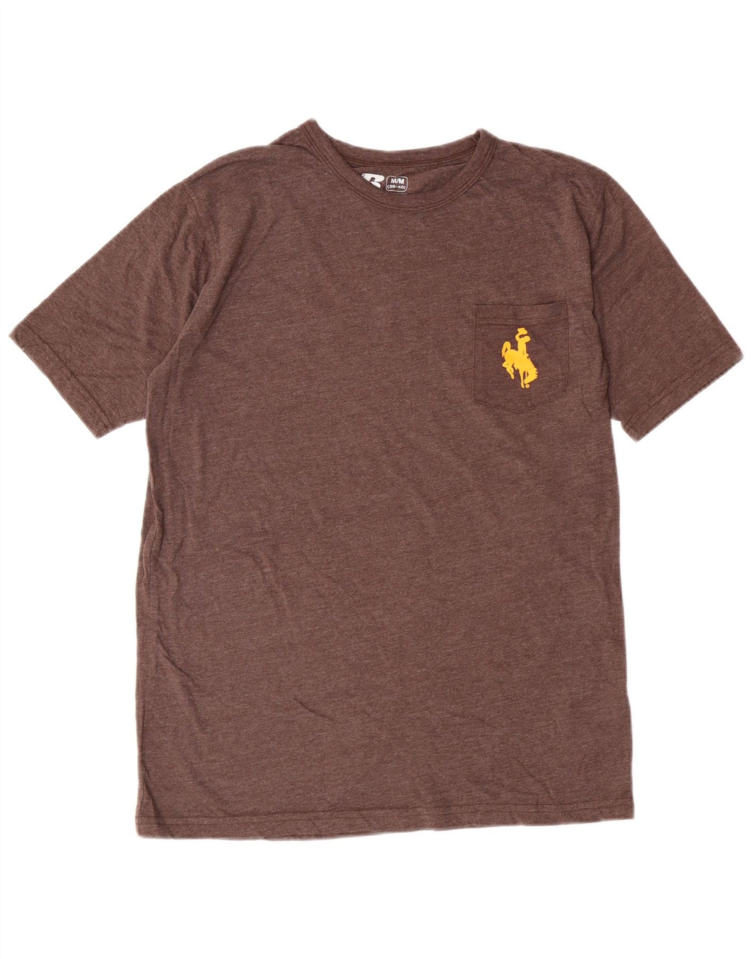 Russell Athletic Mens Graphic T-Shirt Top Medium Brown Cotton