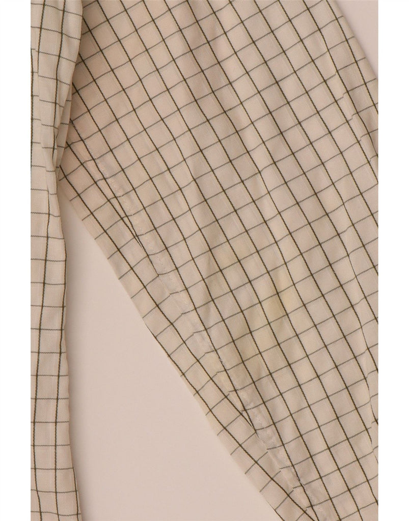 BANANA REPUBLIC Womens Classic Fit Shirt UK 6 XS White Check Cotton Vintage Banana Republic and Second-Hand Banana Republic from Messina Hembry 