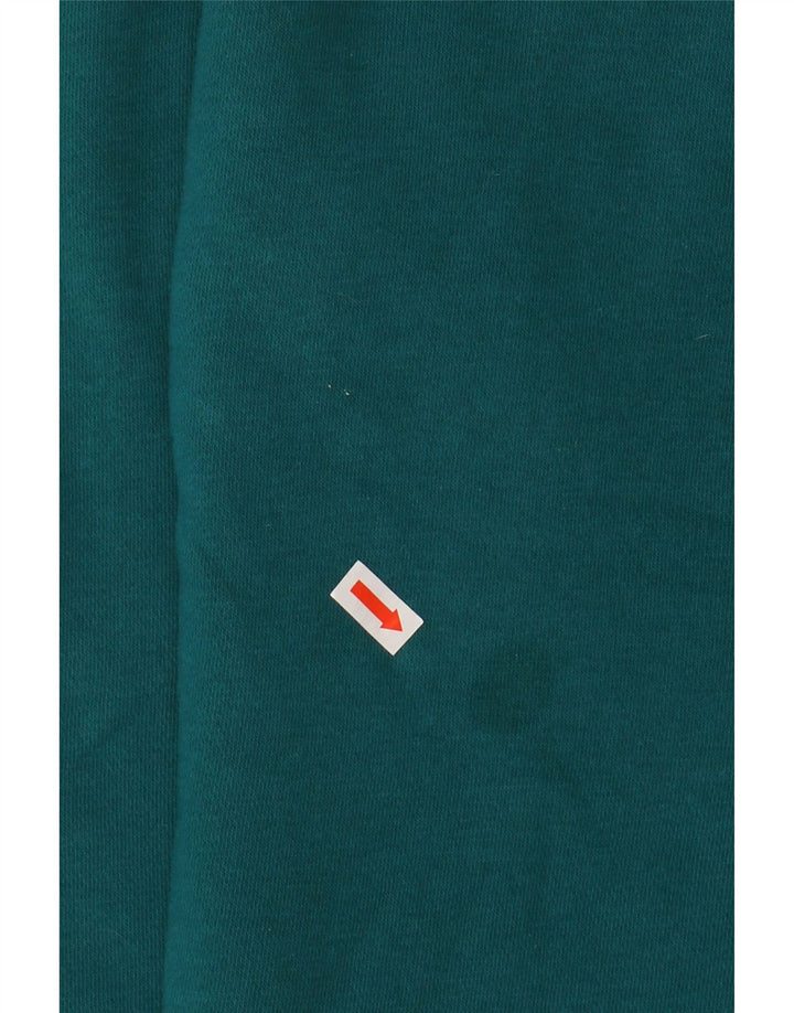 NIKE Womens Tracksuit Trousers Joggers UK 12 Medium  Green Cotton