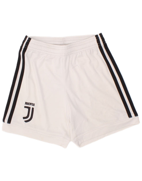 Adidas Boys Juventus Graphic Sport Shorts 7-8 Years White Polyester