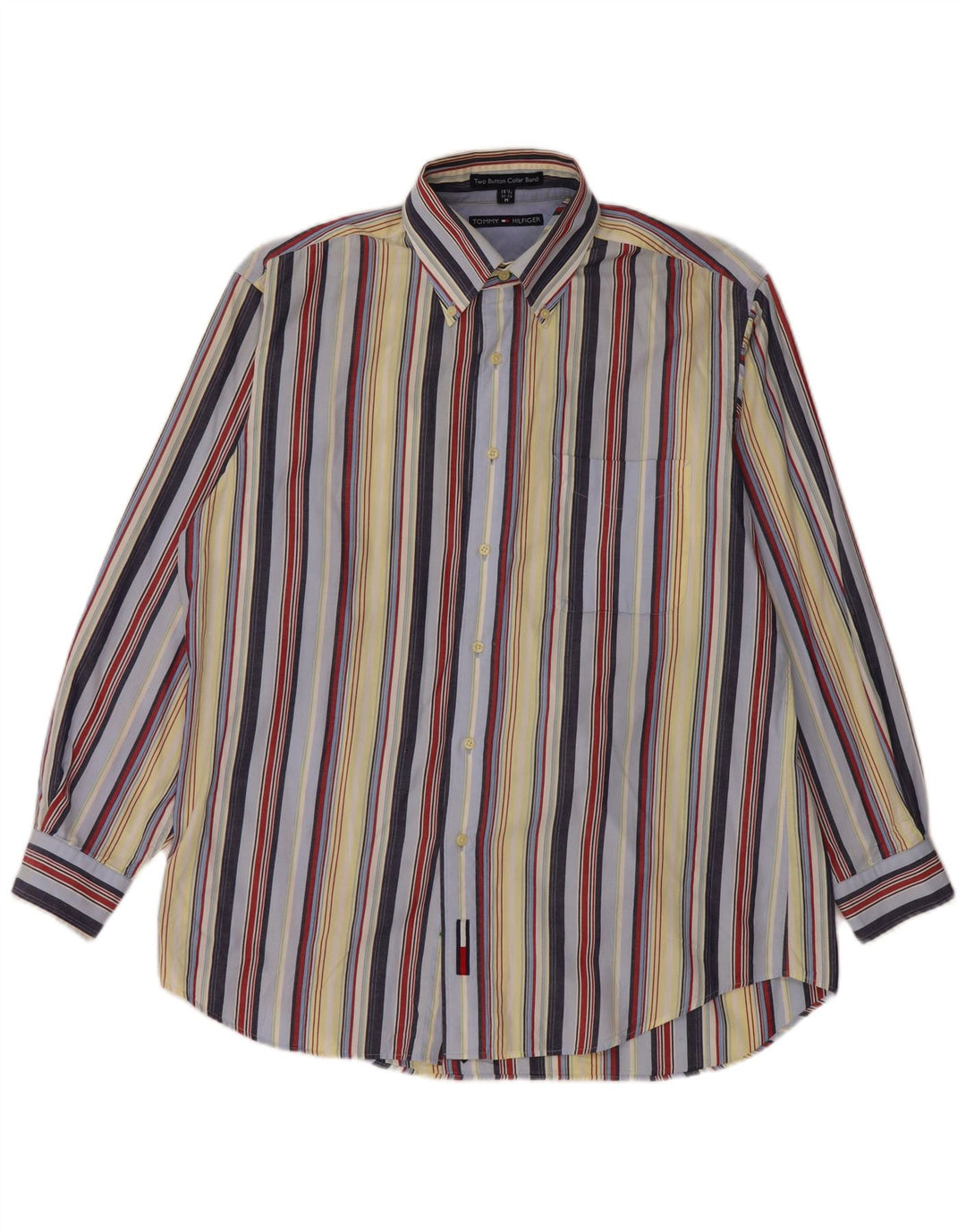 TOMMY HILFIGER Mens Shirt Size 15 1/2 Medium Multicoloured Striped Cotton