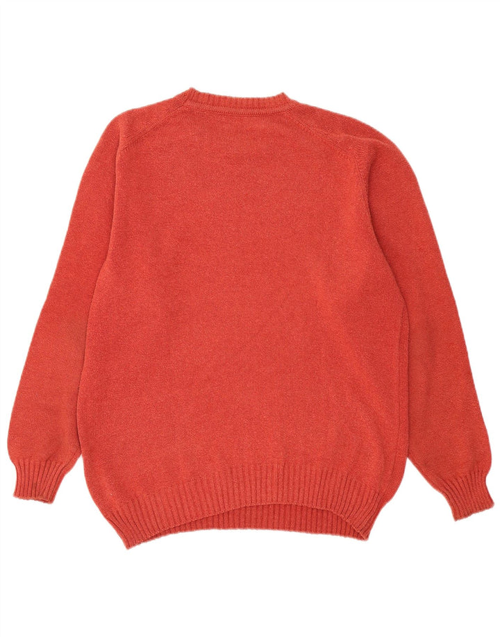 VINTAGE Mens Crew Neck Jumper Sweater XL Red