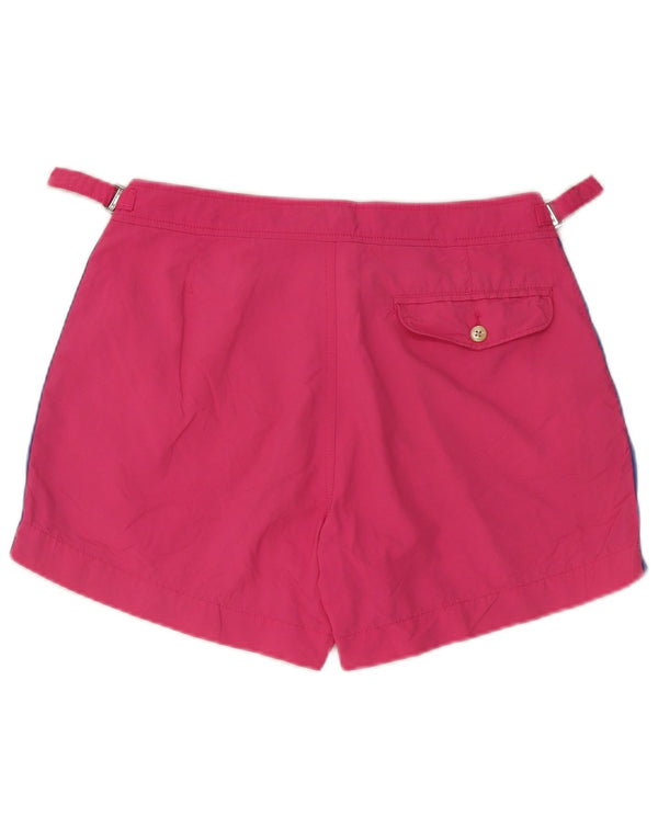 POLO RALPH LAUREN Womens Swimming Shorts UK 14 Medium  Pink Colourblock