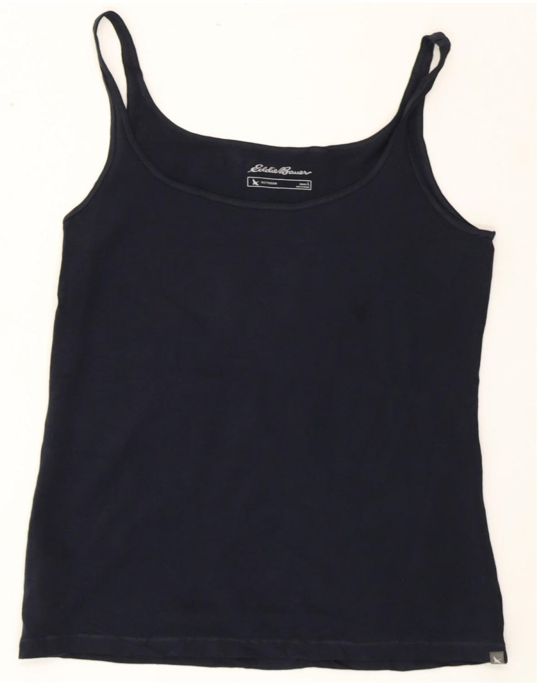 EDDIE BAUER Womens Outdoor Cami Top UK 14 Large Navy Blue Cotton