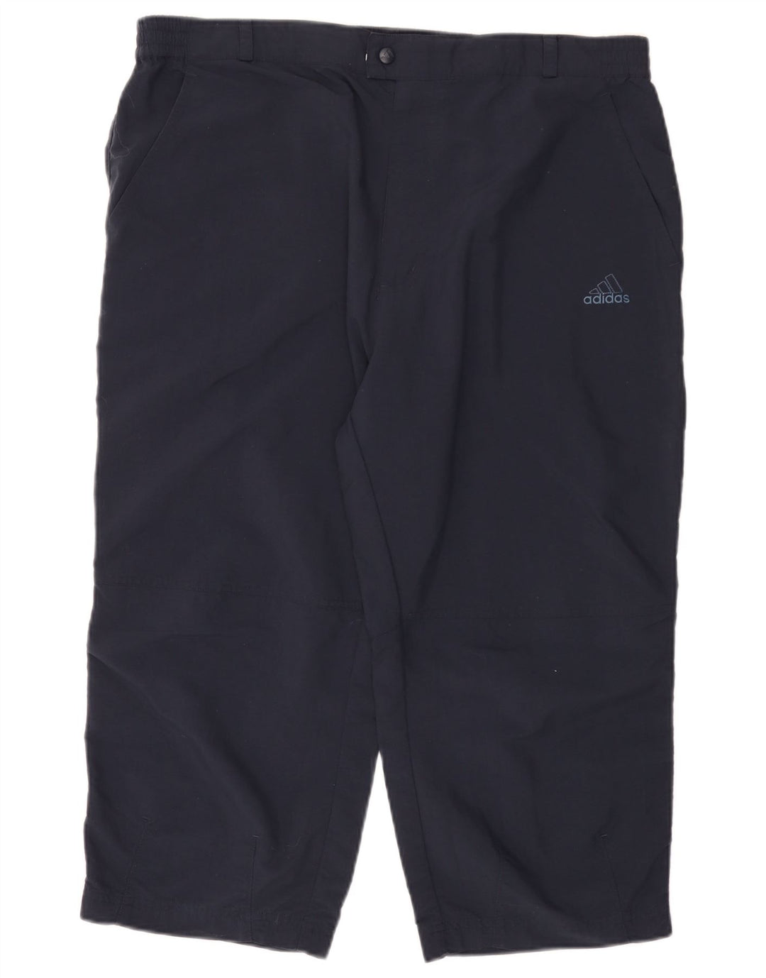 ADIDAS Mens Straight Capri Trousers W40 L21 Navy Blue Polyamide