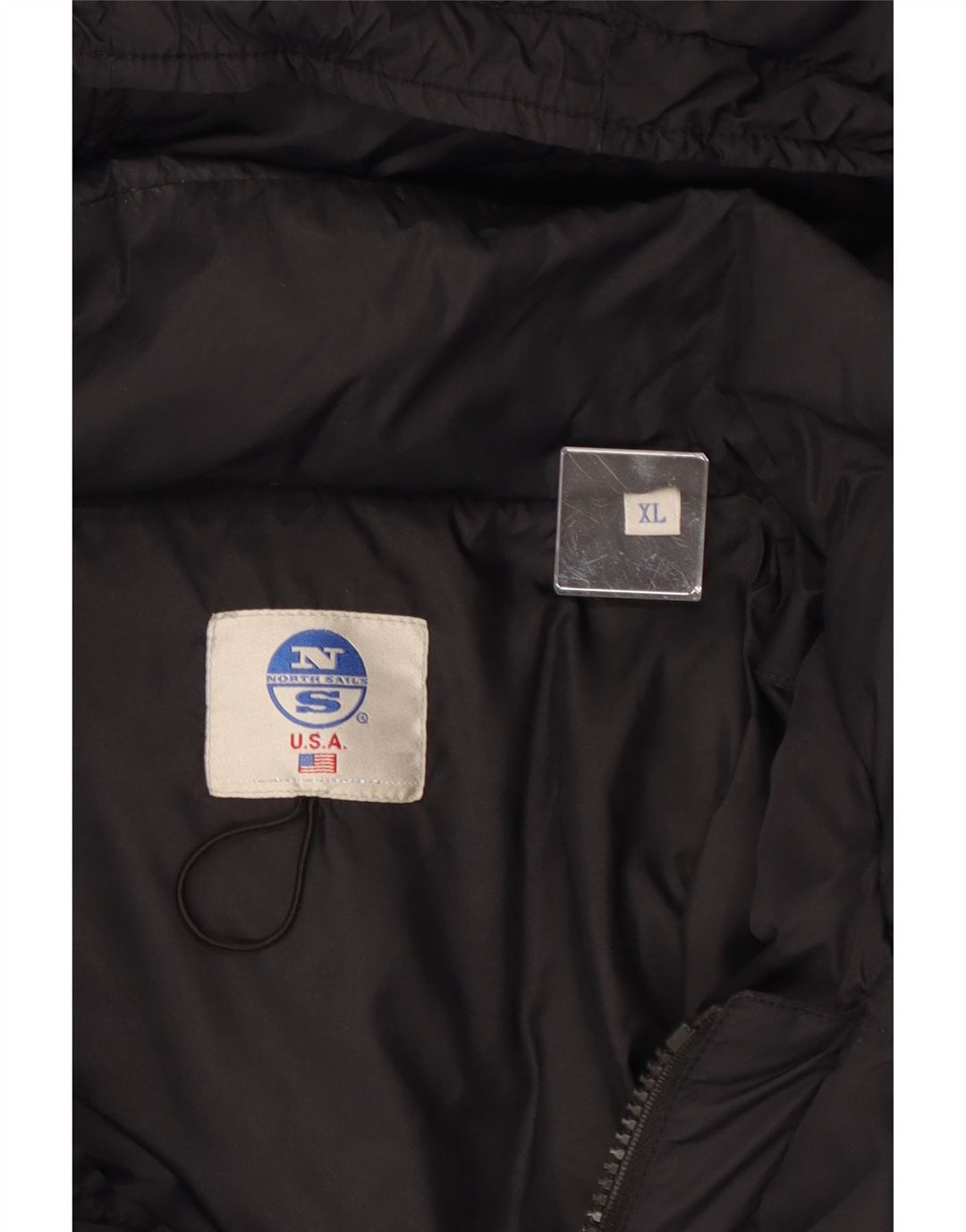 NORTH SAILS Mens Hooded Padded Coat UK 42 XL Black Polyamide