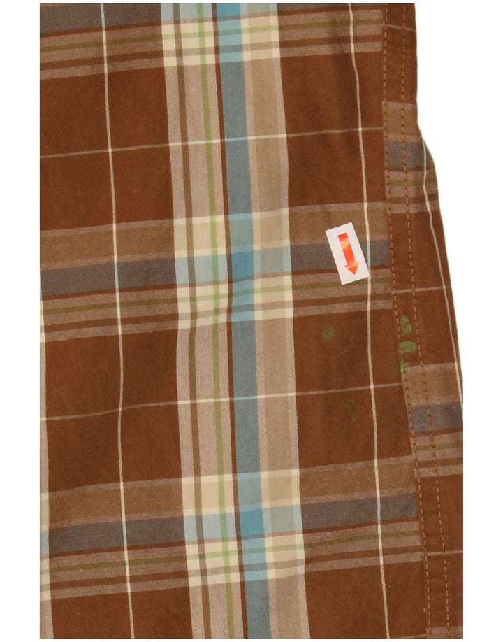 Hollister Mens Shirt Medium Brown Check Cotton