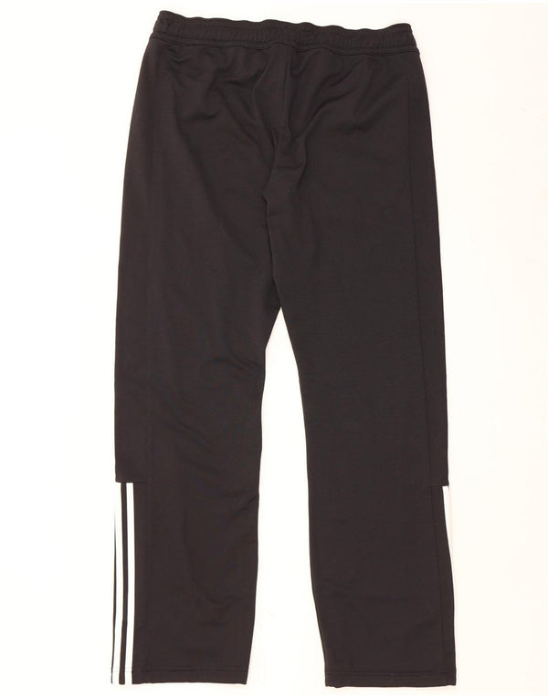 ADIDAS Womens Tracksuit Trousers UK 12/14 Medium Black Polyester