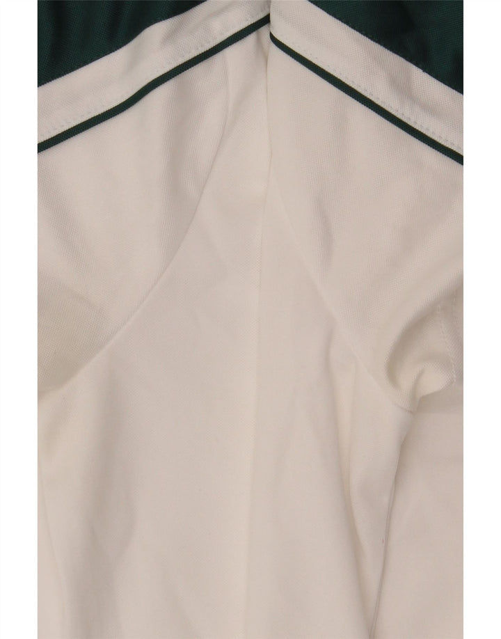 SERGIO TACCHINI Womens Polo Shirt UK 12 Medium White Colourblock