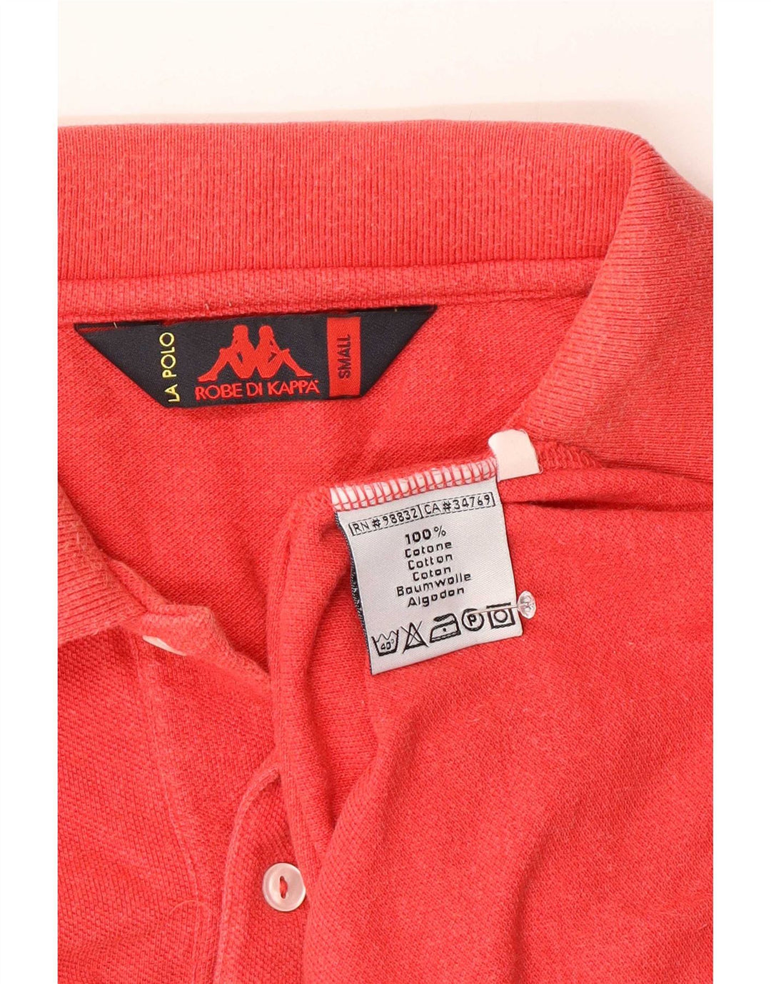 Kappa Mens Polo Shirt Small Red Cotton