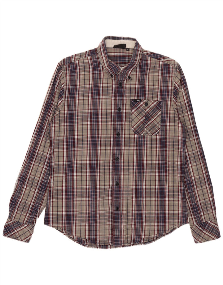 Lee Mens Shirt Medium Multicoloured Plaid Cotton
