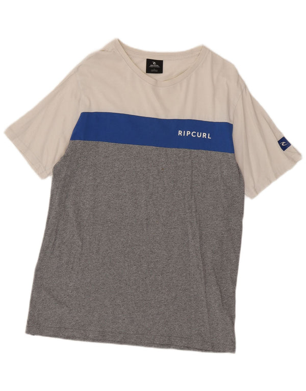 Rip Curl Mens Standard Fit T-Shirt Top Large Multicoloured Colourblock