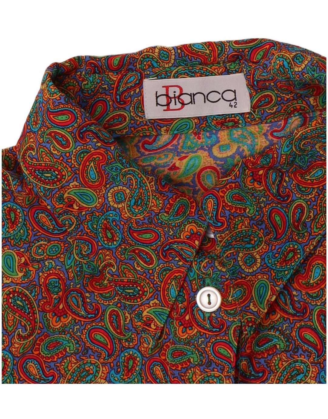 BIANCA Womens Loose Fit Shirt Blouse EU 42 Large Multicoloured Paisley