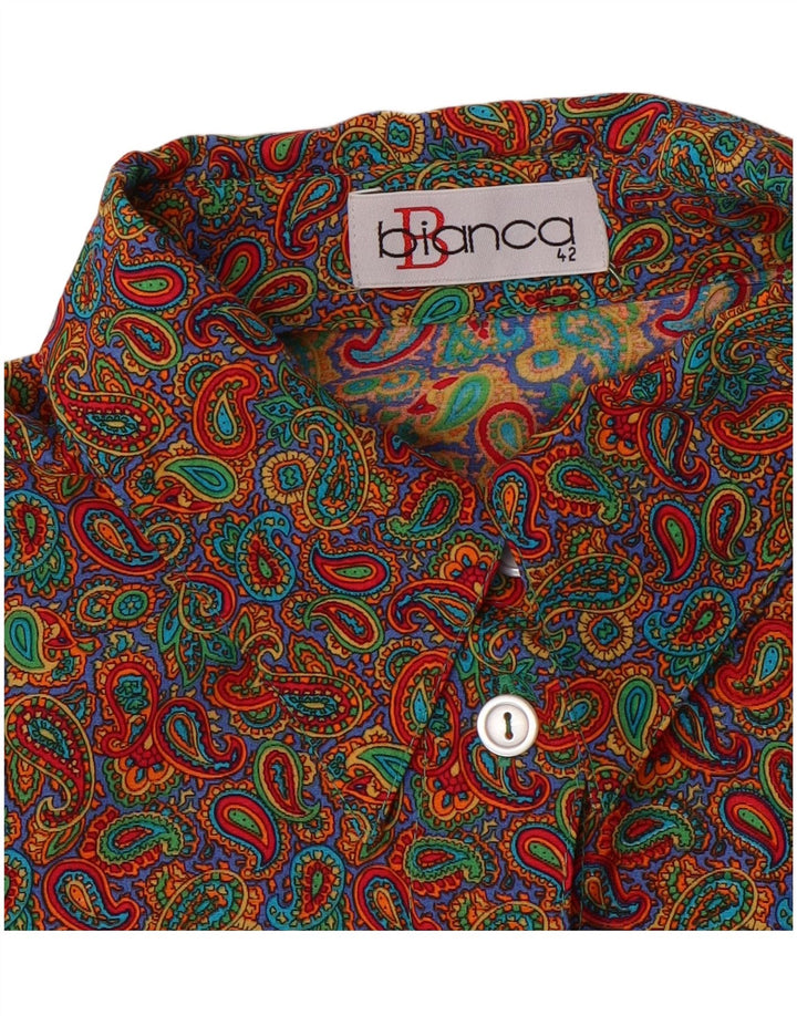 BIANCA Womens Loose Fit Shirt Blouse EU 42 Large Multicoloured Paisley