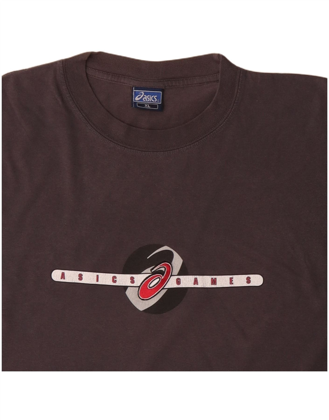 Asics Mens Graphic T-Shirt Top XL Grey Cotton