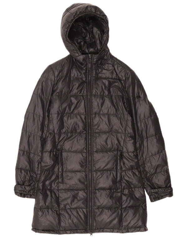 Ellesse Womens Hooded Padded Coat UK 10 Small Navy Blue Nylon