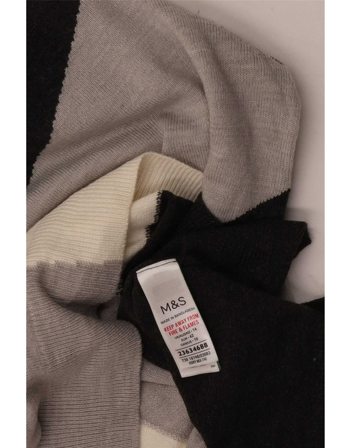 Marks & Spencer Womens Crew Neck Jumper Sweater UK 14 Large Multicoloured