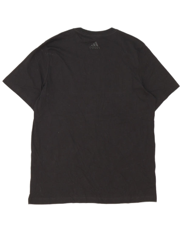 Adidas Mens Graphic T-Shirt Top Large Black Cotton