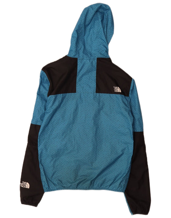 The North Face Mens Hooded Rain Jacket Small Blue Polyester
