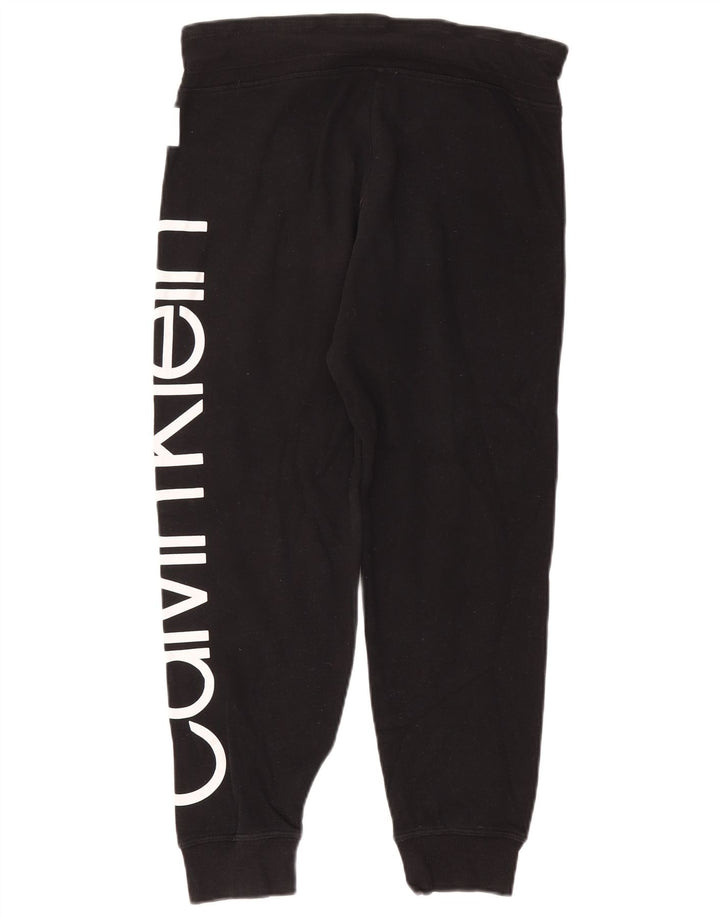 CALVIN KLEIN Womens Tracksuit Trousers Joggers UK 14 Medium Black