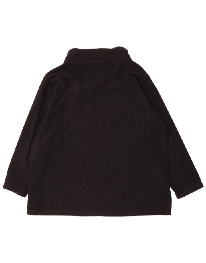 Marks & Spencer Womens Oversized Fleece Jumper UK 18 XL Black Polyester