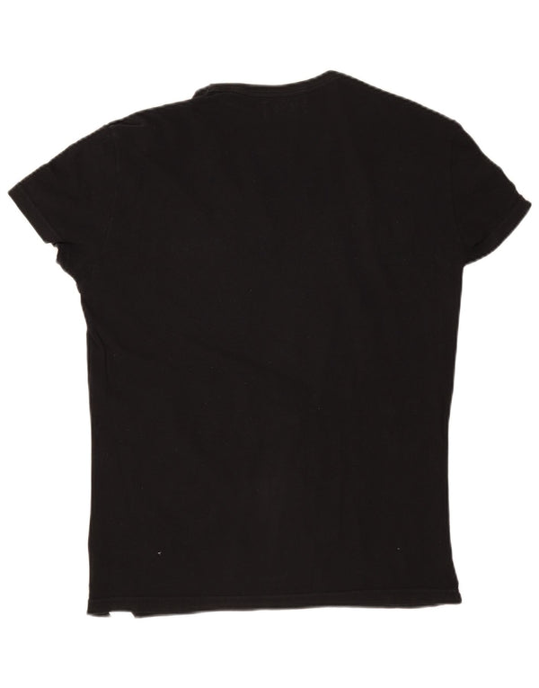 Emporio Armani Mens T-Shirt Top Medium Black Cotton