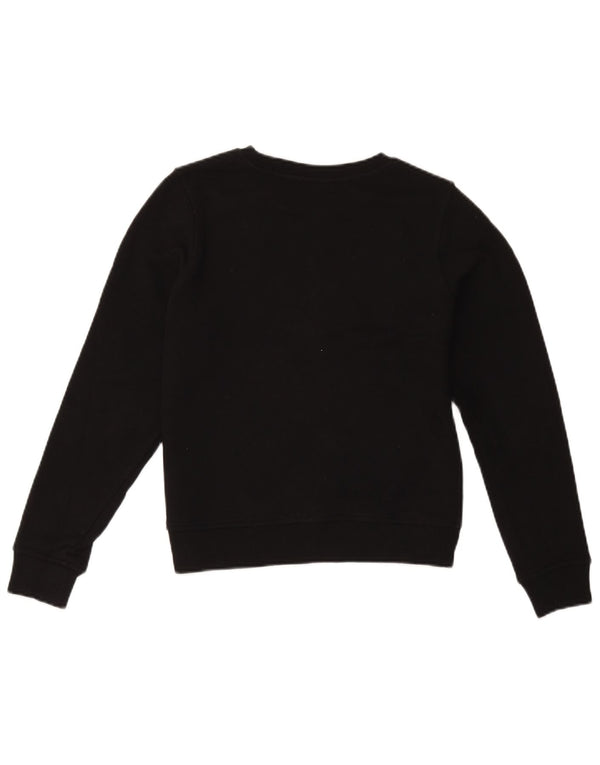 Oasis Womens Sweatshirt Jumper UK 10 Small Black Striped Cotton