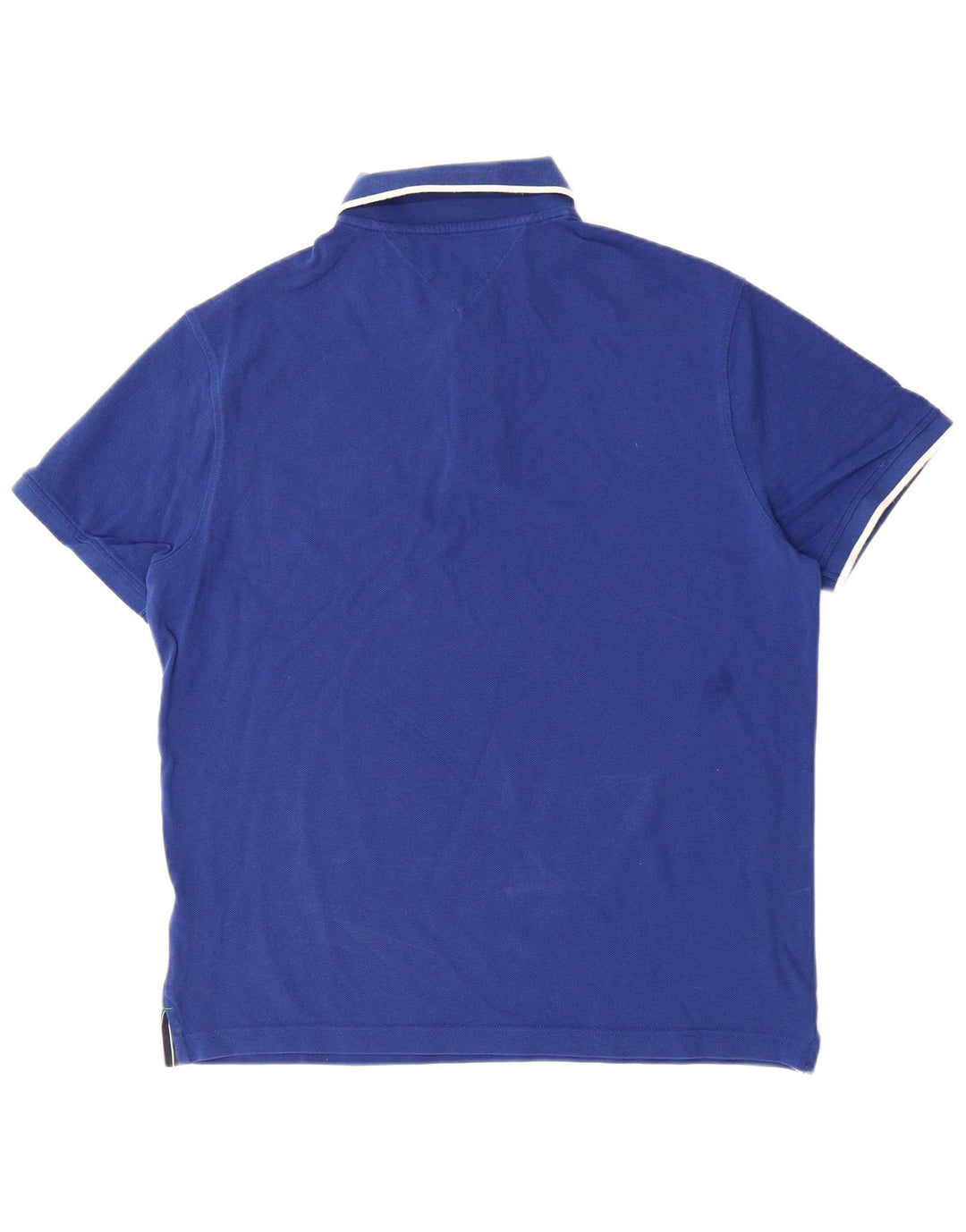 TOMMY HILFIGER Mens Polo Shirt Medium Blue Cotton