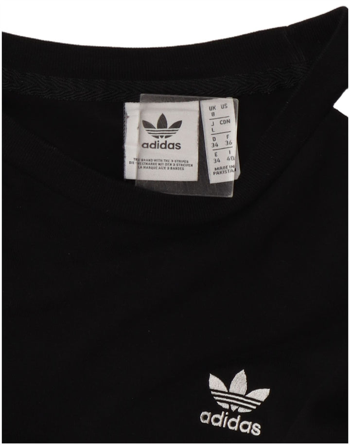 Adidas Womens Top Long Sleeve UK 8 Small Black